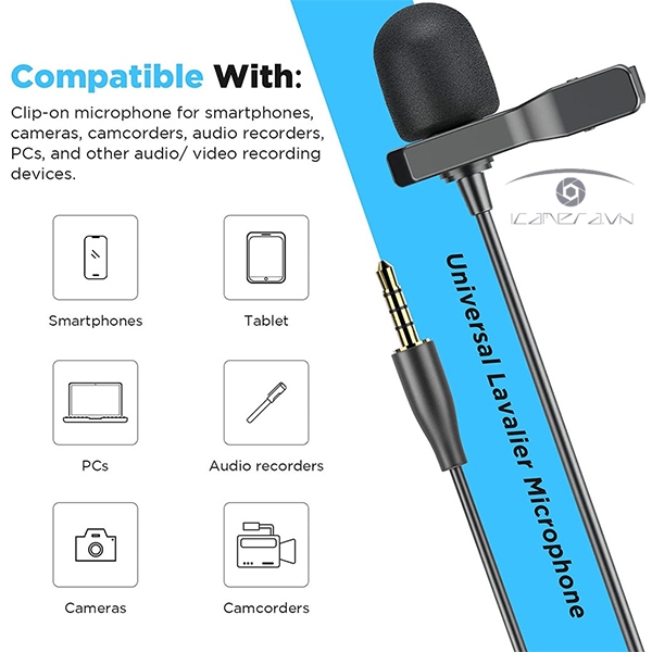 BOYA BY-M1S - Mic thu âm cài áo có dây cổng 3.5mm TRRS