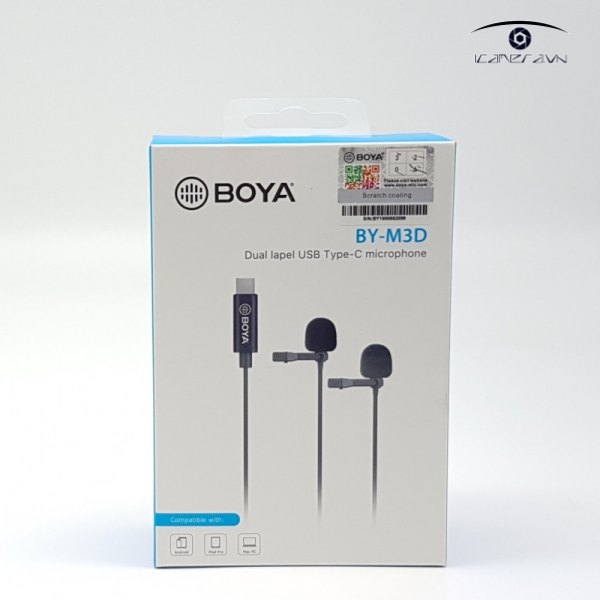 Mic thu âm kép Boya BY-M3D Type C