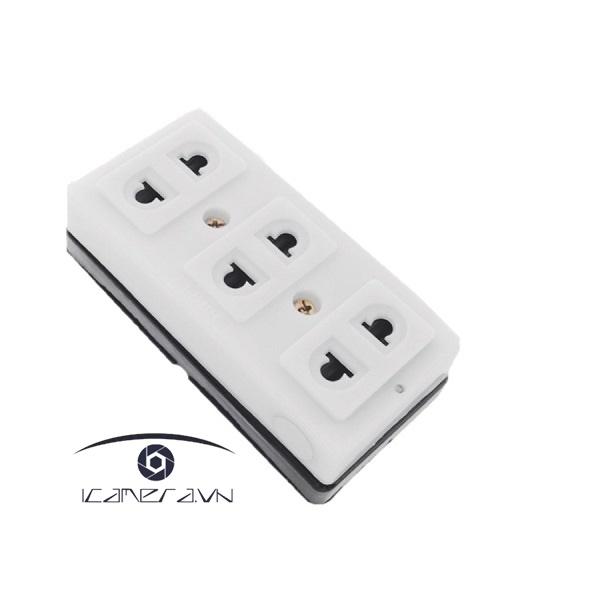 Ổ cắm Điện Quang ĐQ ESK 32 SW ( 3 lỗ 2 chấu, màu trắng, không dây )
