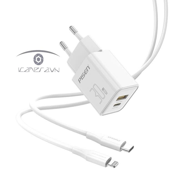 Sạc nhanh PISEN QUICK - Vivid USB-C 30W 1C1A CL1200 GaN EU