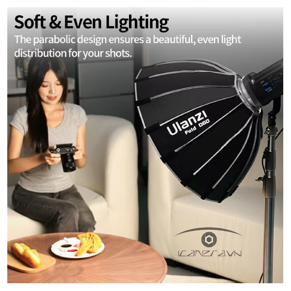 Softbox tản sáng Ulanzi LAS003 Fold D60 60cm