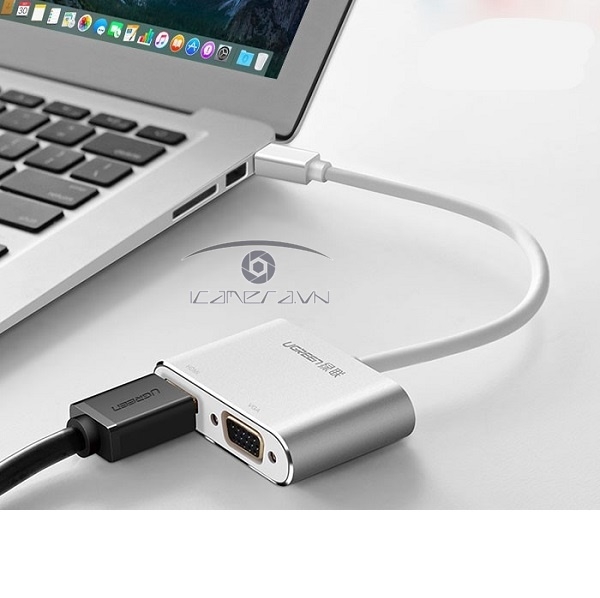 Cáp chuyển USB Type C To HDMI và VGA Chính hãng Ugreen 50317 vỏ nhôm