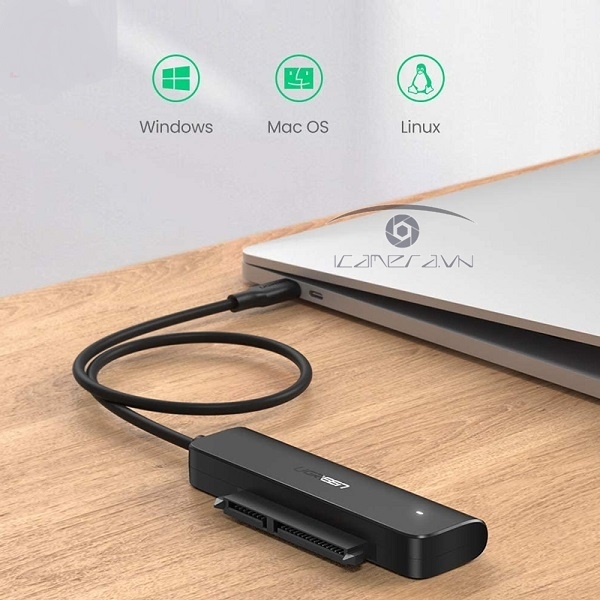 Cáp USB Type C to SATA đọc ổ cứng 2.5inch chính hãng Ugreen 70610