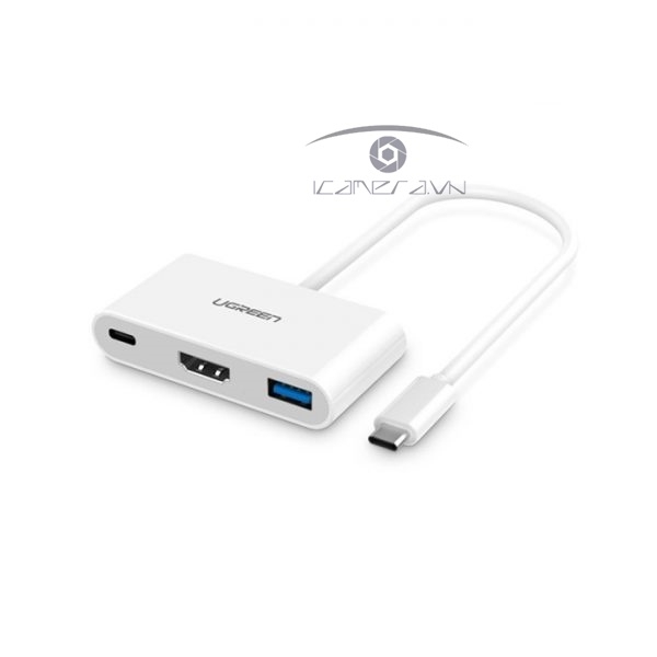 Cáp USB 3.1 Type C chuyển sang HDMI và USB 3.0 Ugreen UG-30377 chính hãng