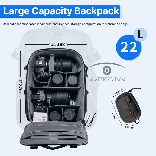 Balo cho máy ảnh cao cấp Ulanzi BP09