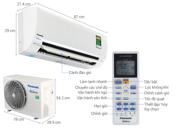 Top 3 điều hòa Panasonic 2 chiều 12000btu cực chất lượng và đáng mua trong năm 2025