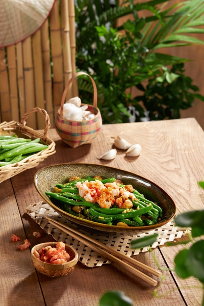 Đậu pháp xào tôm tươi