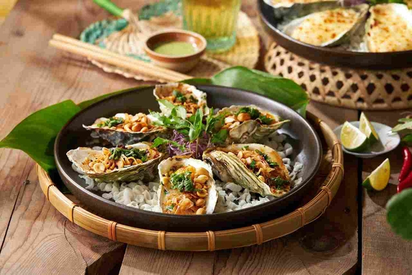 Hàu nướng mỡ hành