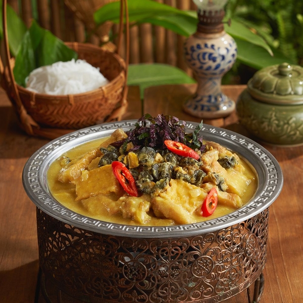 Ốc nhồi nấu chuối đậu