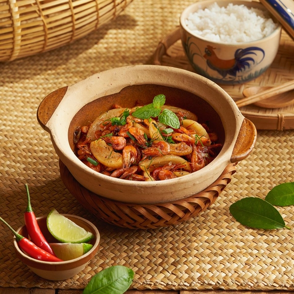 Tép đồng rang tóp mỡ