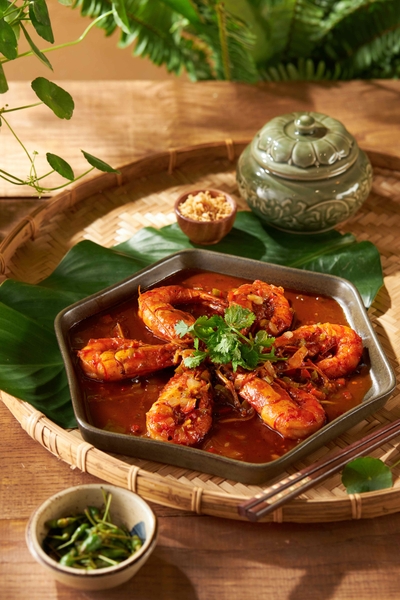 Tôm sốt me tam vị
