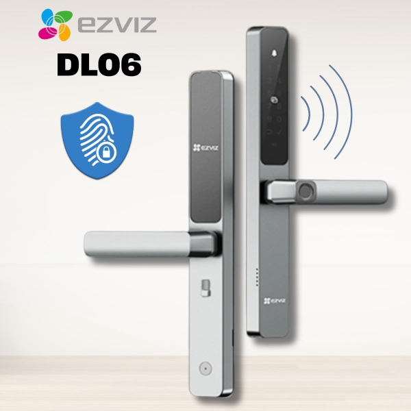 Khóa cửa thông minh EZVIZ DL06 - Tay gạt vân tay 1 mặt cho cửa nhôm Xingfa
