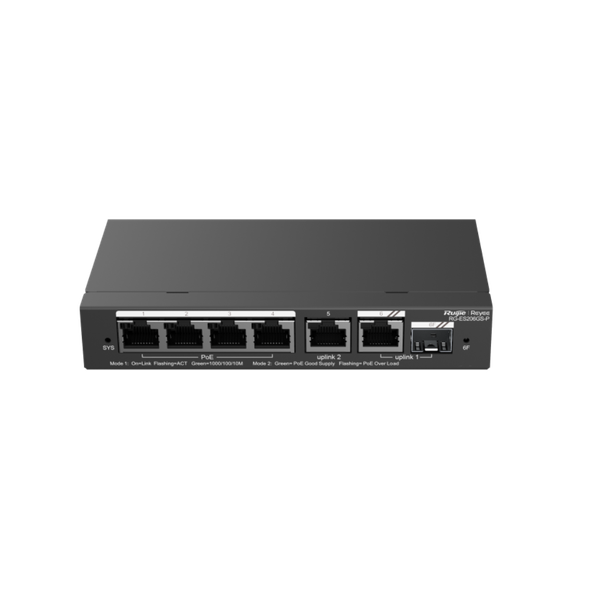 Layer 2 Smart Managed PoE Switch 6 Cổng RUIJIE RG-ES206GS-P