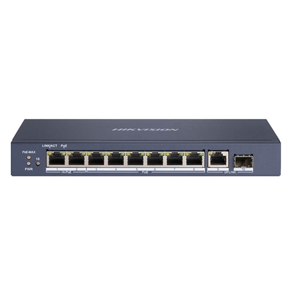 Switch mạng 8 cổng PoE Hikvision DS-3E0510HP-E, hỗ trợ HiPOE