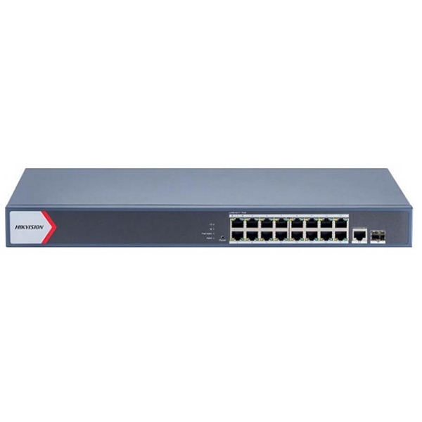 Switch mạng thông minh 16 cổng PoE Gigabit Hikvision DS-3E1518P-EI(O-STD)V2
