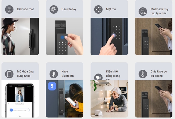 Khóa cửa thông minh EZVIZ DL50FVS - Nhận diện khuôn mặt 3D Push-Pull cao cấp