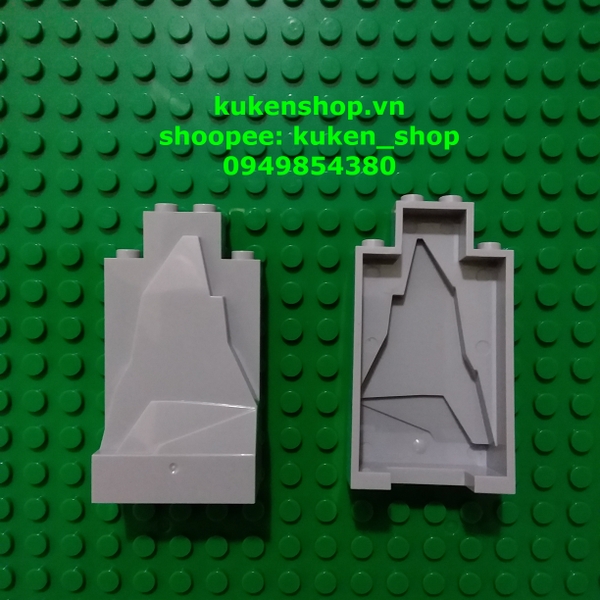 COMBO 2 Mảnh Núi Đá Loại Nhỏ Màu Xám Nhạt NO.460 - Phụ Kiện Lego MOC