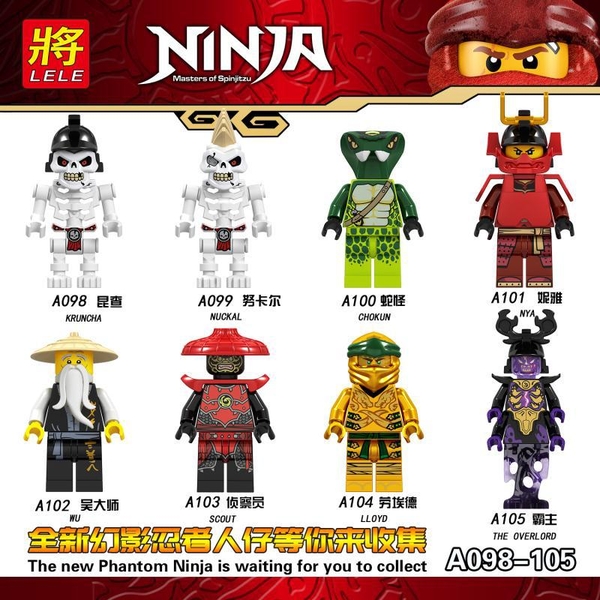Minifigures Ninjago Các Nhân Vật Sự Phụ Wu Lloyd Nya Lele A098 A105