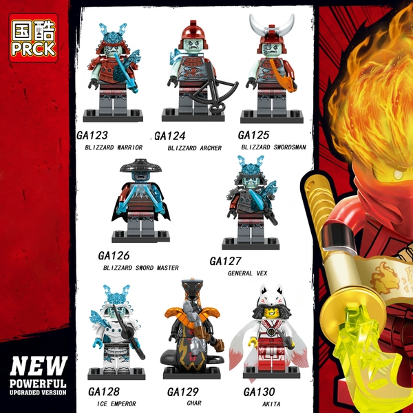 Minifigures Ninjago Các Nhân Vật Hồ Ly Samurai Char Akita Mẫu Mới Ra Đẹp Mắt GA123 GA124 GA125 GA126 GA127 GA128 GA130