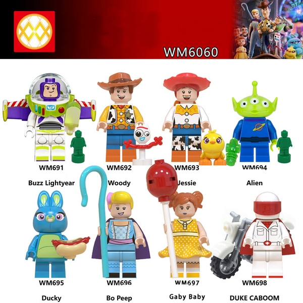 Lego Minifigures Các Mẫu Nhân Vật Hoạt Hình Buzz Lightyear Wood Jessie Alien Ducky WM6060