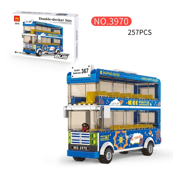 Bộ Xếp Hình Wange 3970 - Lắp Ráp Mô Hình Xe Bus 2 Tầng Siêu Đẹp Với 257 Chi Tiết