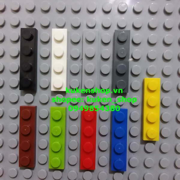 COMBO 20 Gạch 1x4x1(H) NO.439 - Phụ Kiện MOC Gạch 4 Lỗ Dẹt