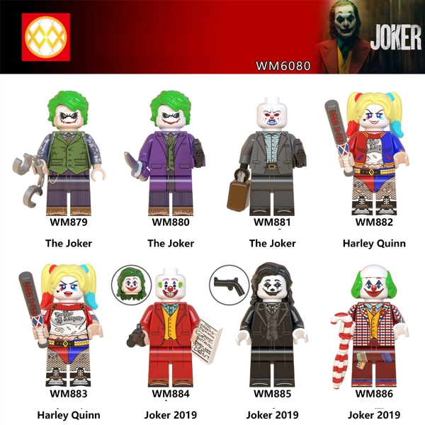 Lego Minifigures Các Mẫu Nhân Vật Joker Harley Quinn Marvel DC Mẫu Mới Ra WM6080