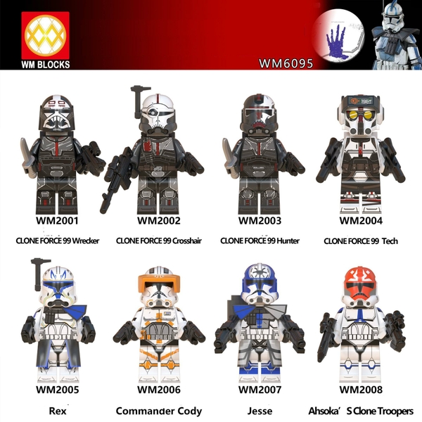 Minifigures Các Mẫu Nhân Vật Clone Force 99 Trooper's Trong Star Wars Mẫu Mới Ra WM6095