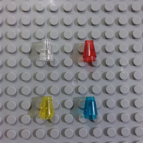 COMBO 5 Gạch Chọp 1x1 Màu Trong Suốt NO.1139 - Phụ Kiên Tương Thích Lego 4589