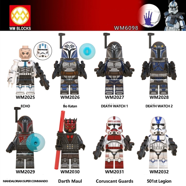 Minifigures Các Mẫu Nhân Vật Trong Star Wars Echo Darth Maul Bo Katan Death Watch Mẫu Mới Ra WM6098