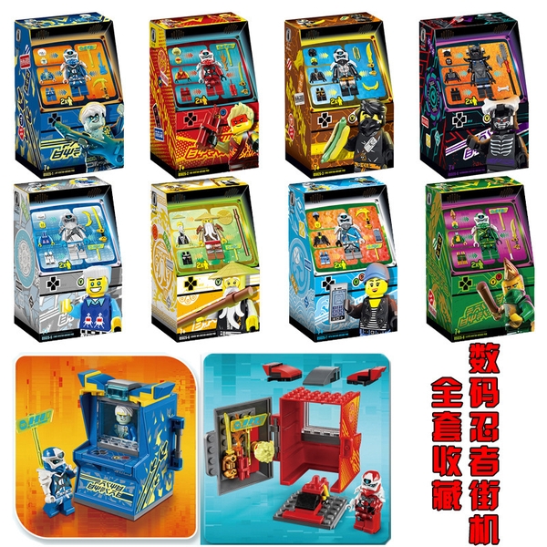 Lắp Ráp Hộp Game Ninjago Arcade Pods GM85025 Các Mẫu Nhân Vật Jay Zane Kai LLoyd Nya Sư phụ Wu Garmadon