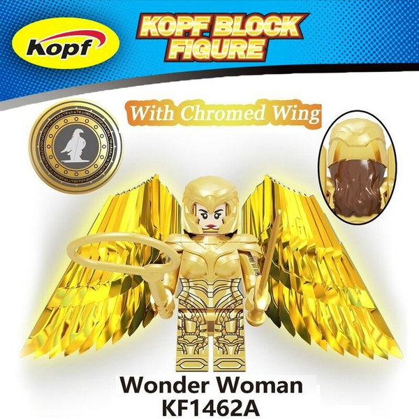 Minifigures Nhân Vật Wonder Woman Với Đôi Cánh Mạ Chromed Siêu Đẹp KF1462A