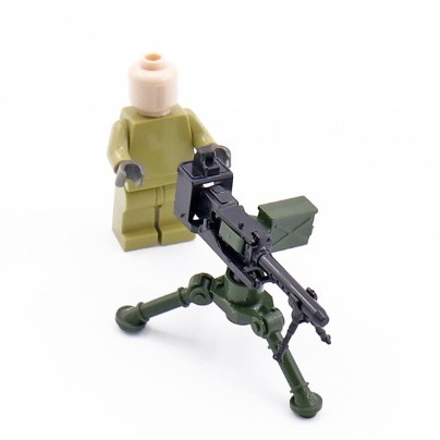 Phụ Kiện MOC Army - Vũ Khí M2 Bản Chân Đế Xanh