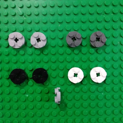 COMBO 20 Part Gạch Tròn 2x2 Dẹt NO.129 - Phụ Kiện MOC Brick