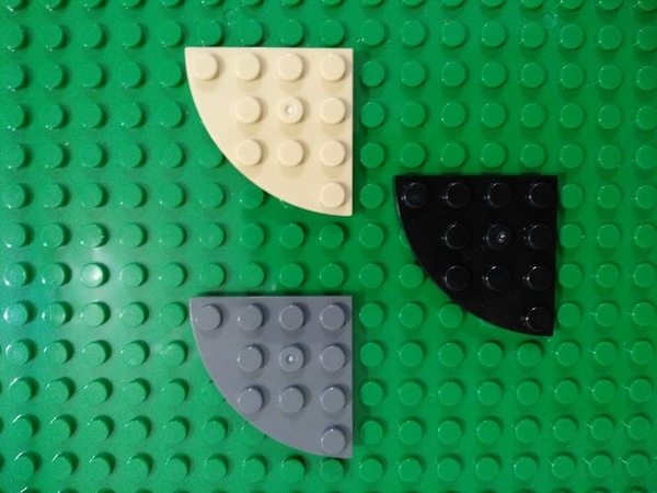 COMBO 3 Miếng Gạch 4x4 Hình Quạt NO.226 - Phụ Kiện MOC Brick