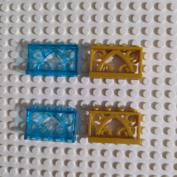 COMBO 5 Tấm Lan Can Màu Xanh Dương Trong Suốt - Phụ Kiện MOC