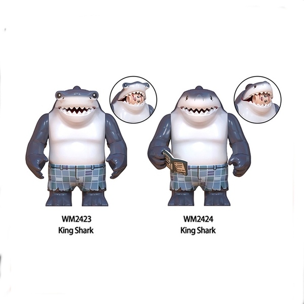 BIGFIG Nhân Vật Vua Cá Mập King Shark WM2423 WM2424 - Đồ Chơi Lắp Ráp Mini Big