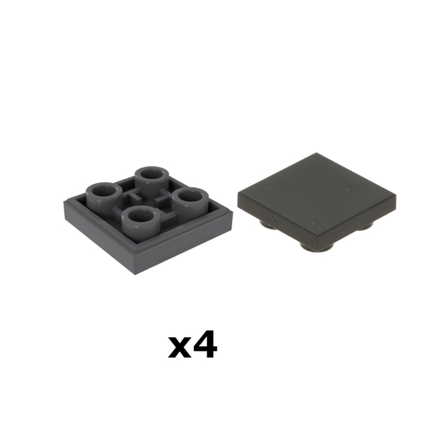 COMBO 4 Gạch 2x2 Trơn Mặt Ngược NO.686 - Phụ Kiện MOC Tương Thích Lego 11203