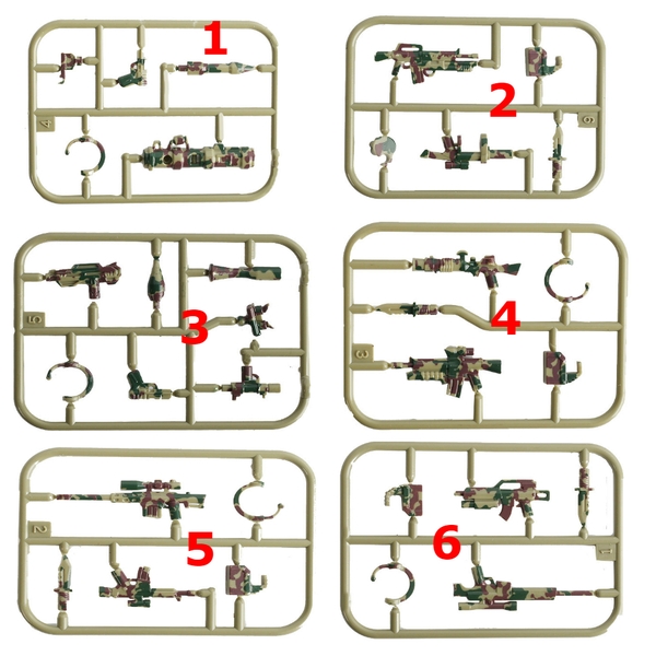 Một Vỉ Phụ Kiện Vũ Khí Các Mẫu Súng Có Camo Xanh Đẹp Mắt NO.710 - Phụ Kiện Army