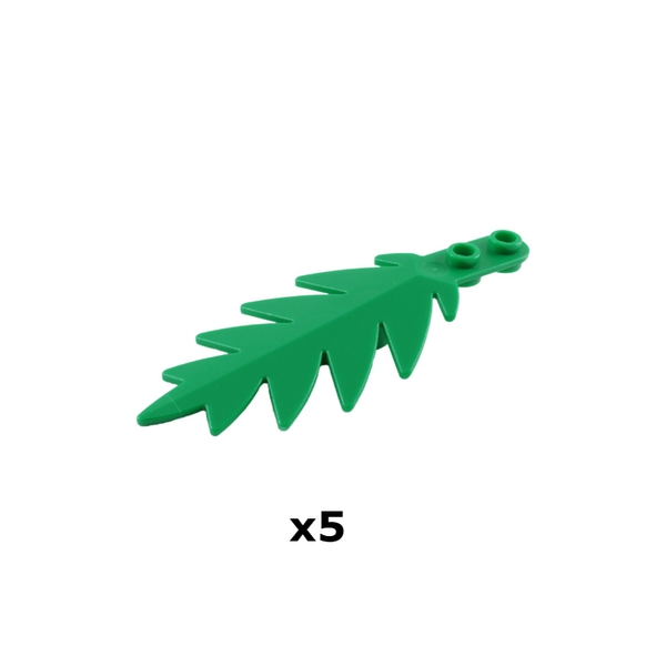 COMBO 5 Lá Cây Cọ Lá Răng Cưa NO.693 - Phụ Kiện MOC Tương Thích Lego 6148