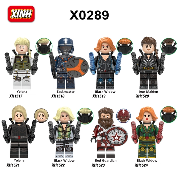 Minifigures Các Mẫu Nhân Vật Siêu Anh Hùng Marvel DC MCU Black Window Yelena Red Guardian Mẫu X0289