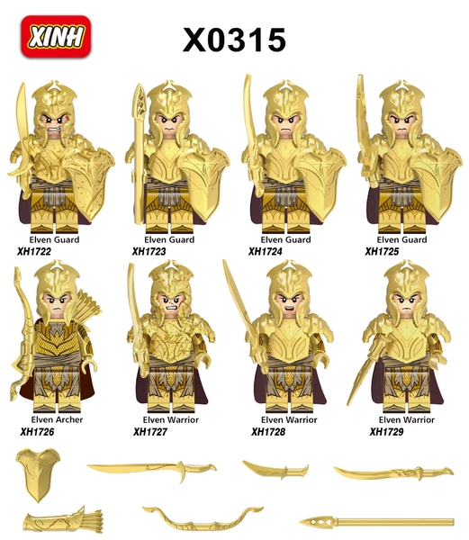 Minifigures Chiến Binh Elf Tiên Tộc Mirkwood Elves Trong Seri Phim Chúa Nhẫn Lord Of The Rings X0315