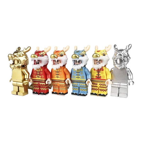 Minifigures Các Mẫu Nhân Vật Múa Lân Sư Rồng Nhiều Màu Sắc - Đồ Chơi Lắp Ráp Mini