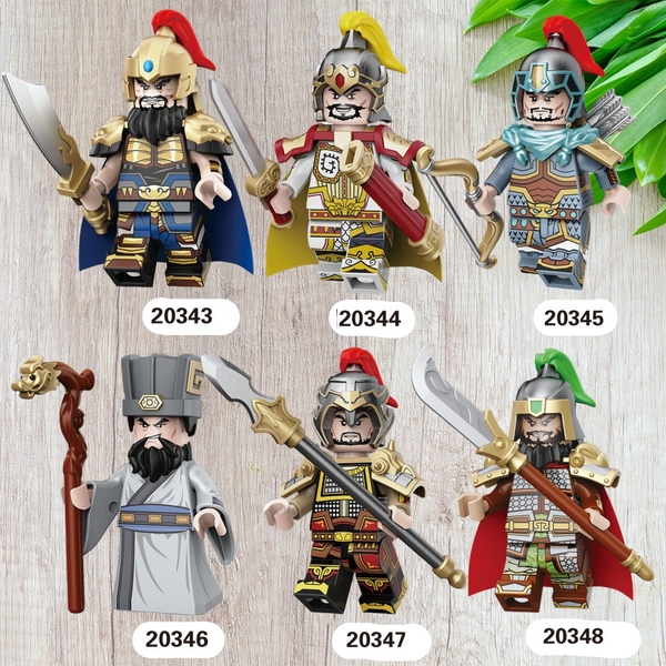 COMBO 6 Nhân Vật Mini Tam Quốc Diễn Nghĩa Nhà Hán Team Viên Thiệu 20343-20348 - Đồ Chơi Lắp Ráp Minifigures