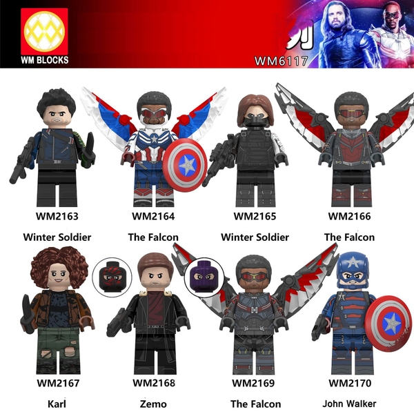 Minifigures Các Mẫu Nhân Vật Marvel DC Winter Soldier Falcon Mẫu Mới Ra Siêu Đẹp WM6117