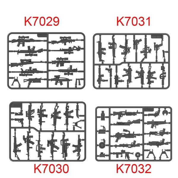 Một Vỉ Phụ Kiện Vũ Khí Hiện Đại Cho Lính Đặc Nhiệm NO.420 - Phụ Kiện MOC Army Swat