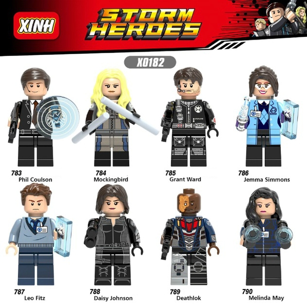 Minifigures Super Heroes Các Nhân Vật Phil Coulson Mockingbird Grant Ward Melinda May Mới Nhất X0182