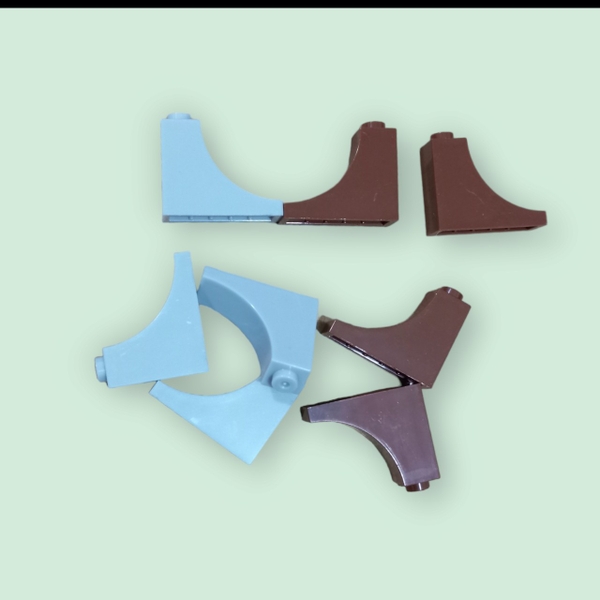 COMBO 4 Gạch Vòm Đảo Ngược Kích Thước 1x3 Cao 2 NO.1539 - Đồ Chơi Lắp Ráp Tương Thích Part 18653