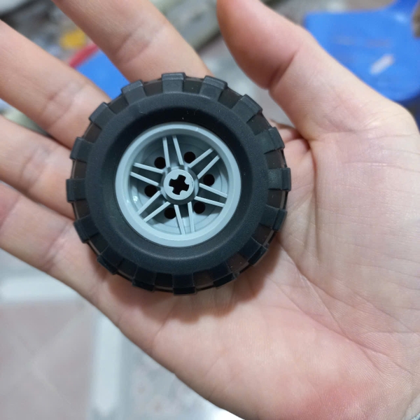 Một Cái Bánh Lốp Xe Kèm Mâm Kích Thước 56x26 - Phụ Kiện MOC Đồ Chơi Lắp Ráp Tương Thích Part 55976