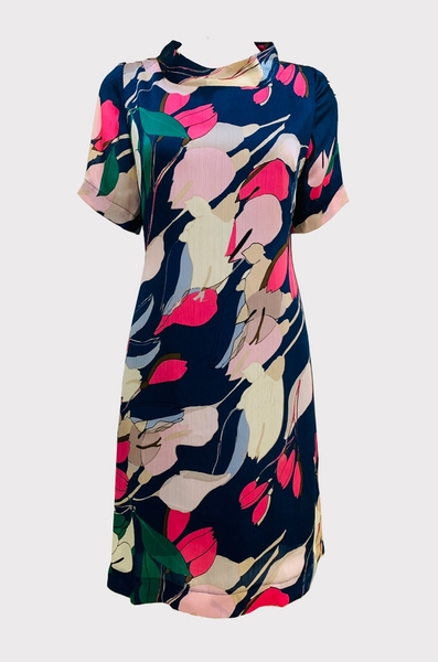 Đầm thuyền sau tim nơ sau tay ngắn